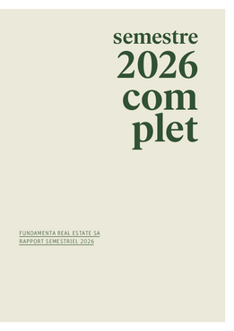 Rapport semestriel <br>2026